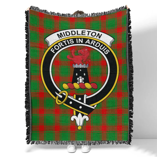 Middleton Modern Tartan Classic Crest Woven Blanket