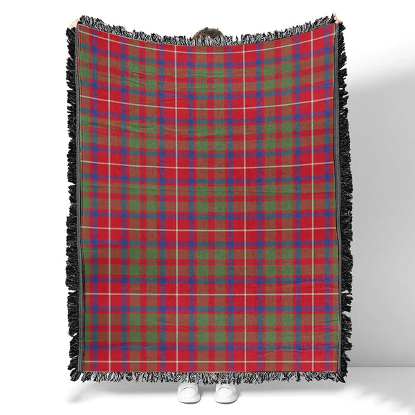 Shaw Red Modern Tartan Classic Woven Blanket