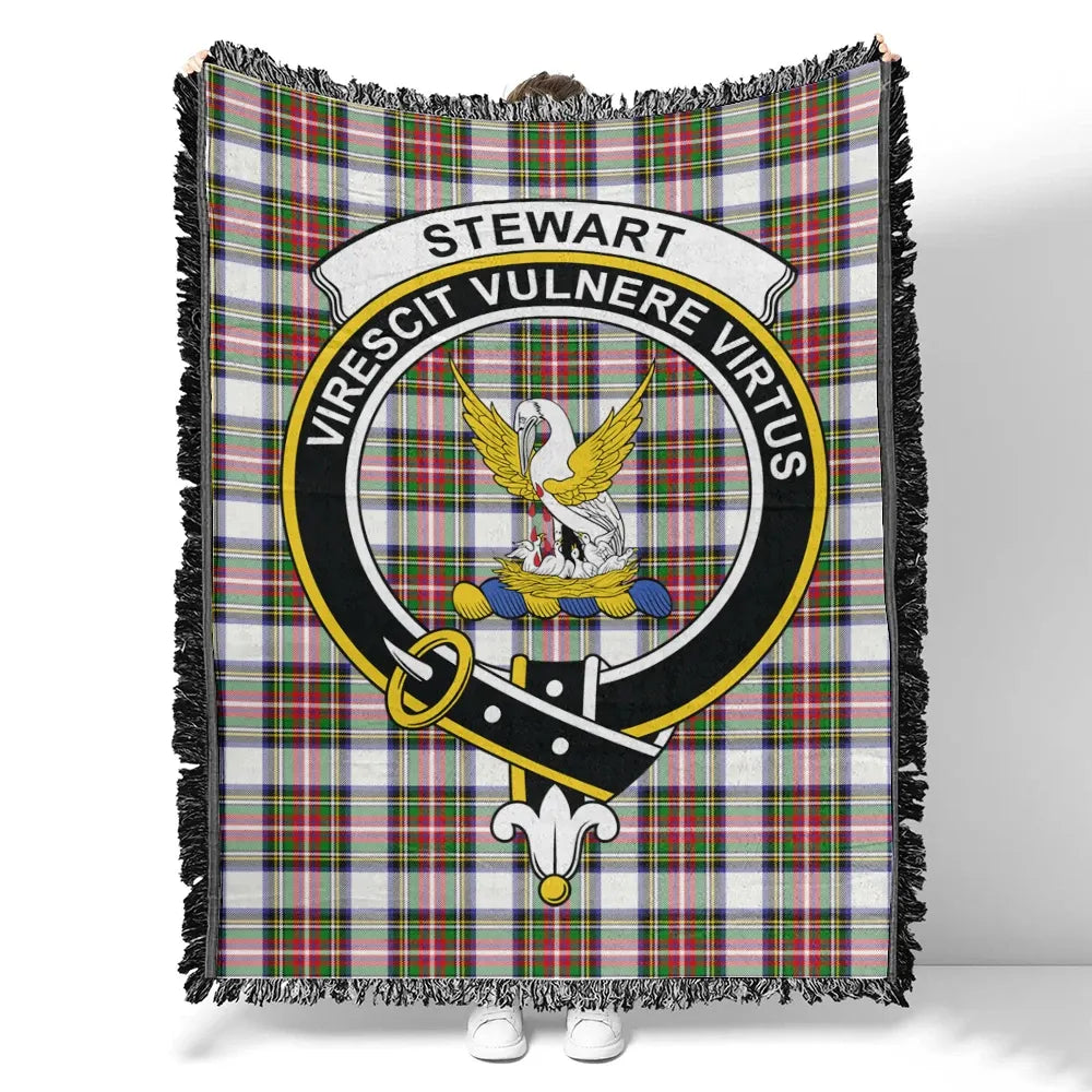 Stewart Dress Modern Tartan Classic Crest Woven Blanket