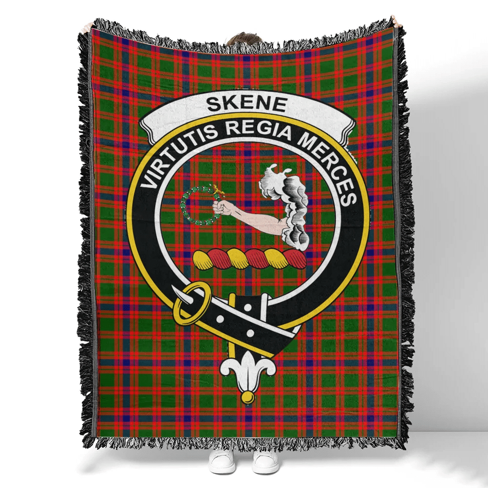 Skene Modern Tartan Classic Crest Woven Blanket