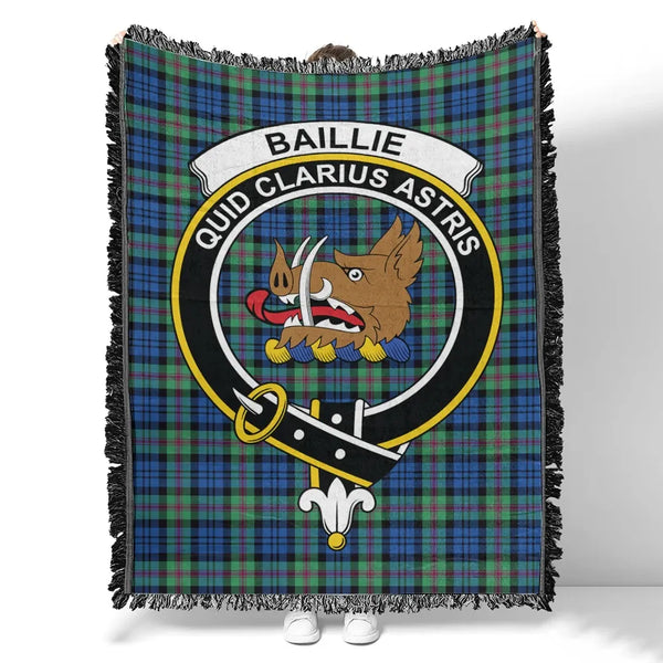 Baillie Ancient Tartan Classic Crest Woven Blanket