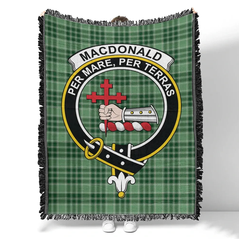 MacDonald Lord of the Isles Hunting Tartan Classic Crest Woven Blanket