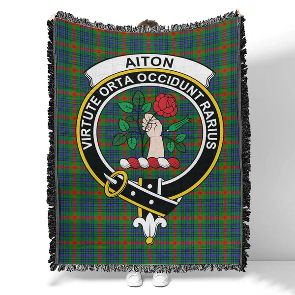 Aiton Tartan Classic Crest Woven Blanket