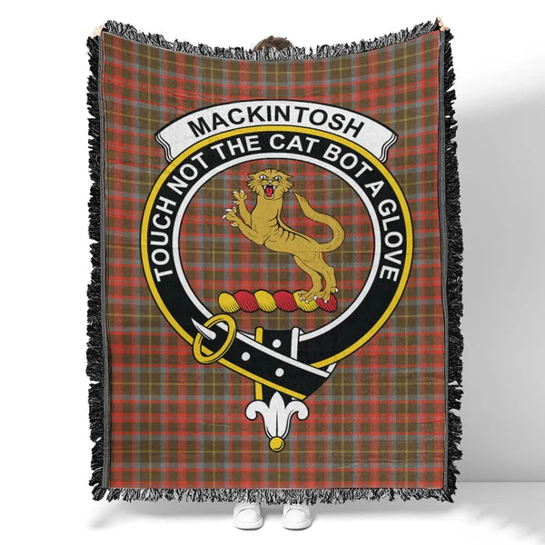 MacKintosh Hunting Weathered Tartan Classic Crest Woven Blanket