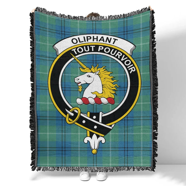 Oliphant Ancient Tartan Classic Crest Woven Blanket