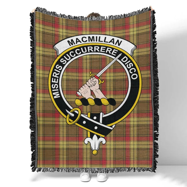 MacMillan Old Weathered Tartan Classic Crest Woven Blanket