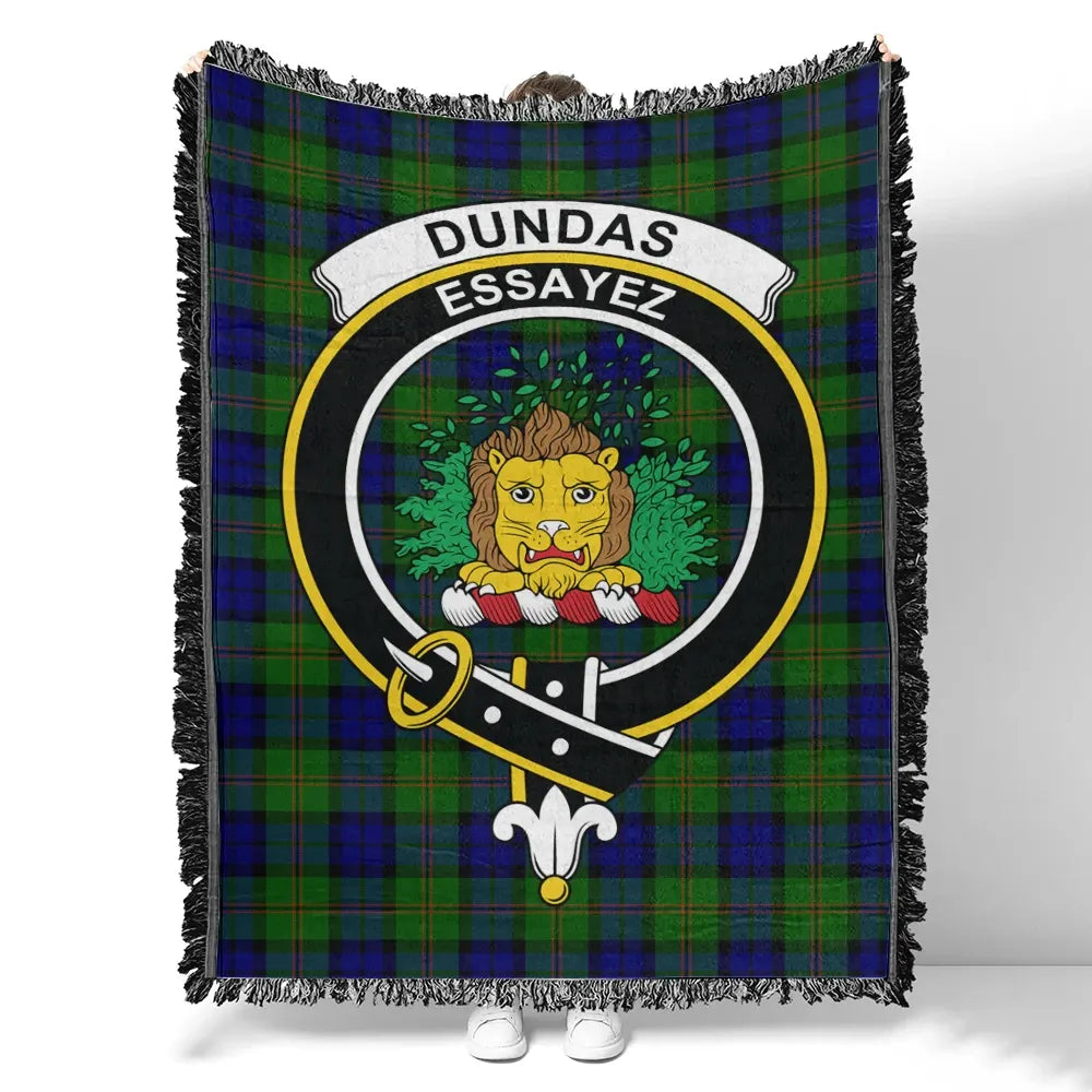 Dundas Modern 02 Tartan Classic Crest Woven Blanket