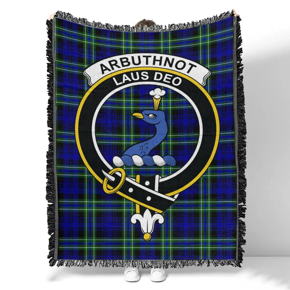 Arbuthnot Modern Tartan Classic Crest Woven Blanket