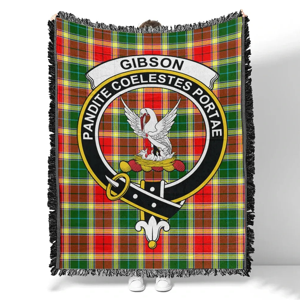 Gibbs Tartan Classic Crest Woven Blanket