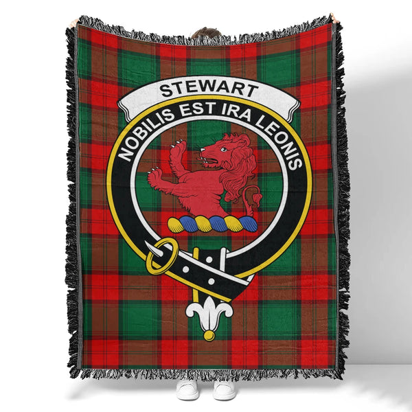 Stewart Atholl Modern Tartan Classic Crest Woven Blanket