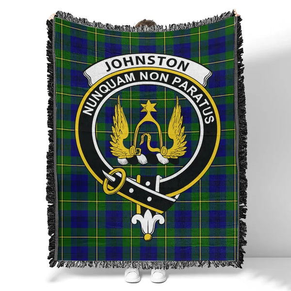 Johnston Modern Tartan Classic Crest Woven Blanket