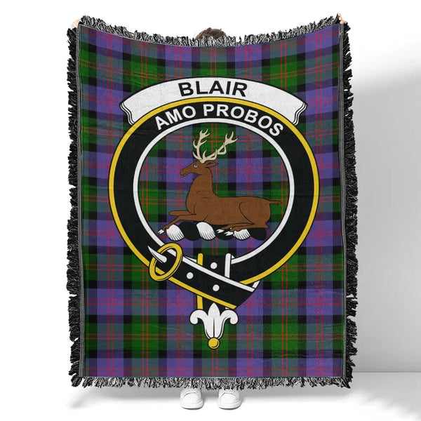 Blair Modern Tartan Classic Crest Woven Blanket