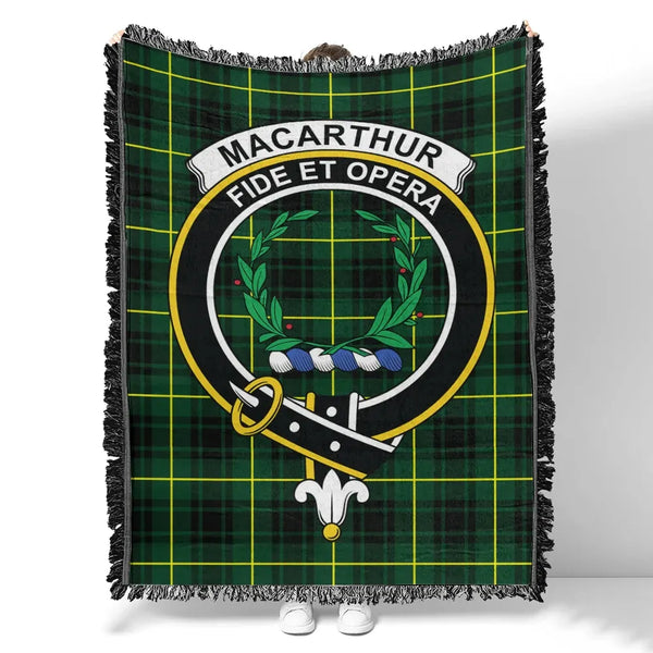 MacArthur Modern Tartan Classic Crest Woven Blanket