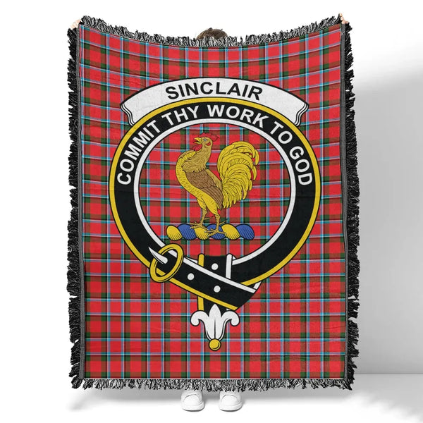 Sinclair Modern Tartan Classic Crest Woven Blanket