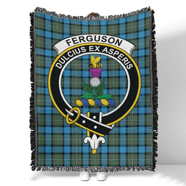 Fergusson Ancient Tartan Classic Crest Woven Blanket