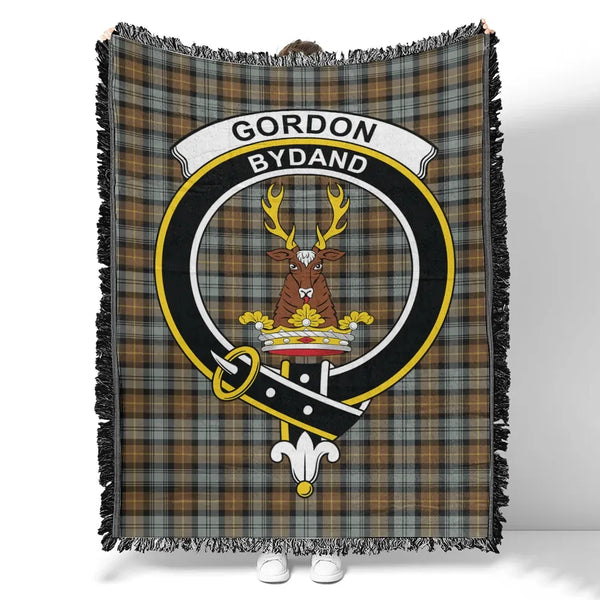 Gordon Weathered Tartan Classic Crest Woven Blanket