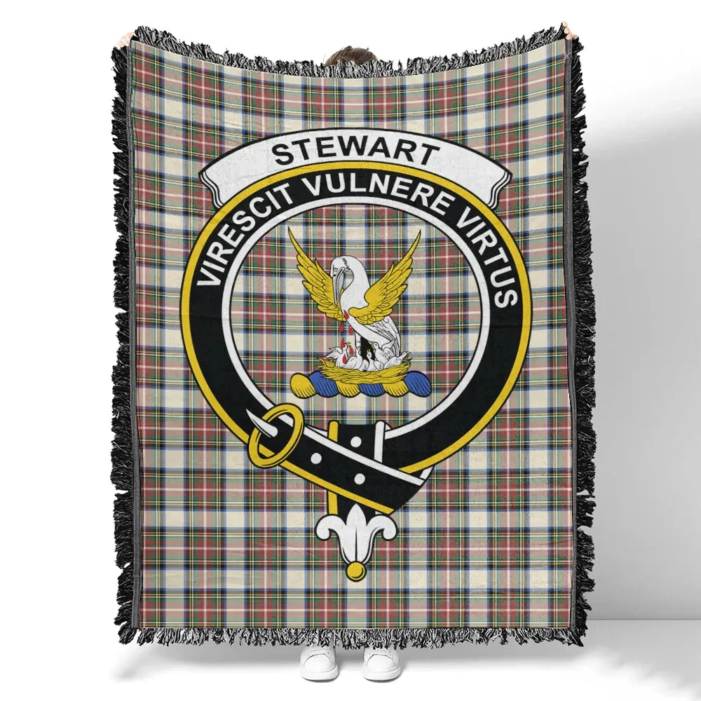 Stewart Dress Ancient Tartan Classic Crest Woven Blanket