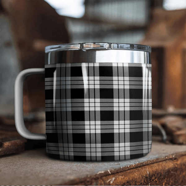 MacFarlane Black & White Ancient Tartan Classic Camp Mug