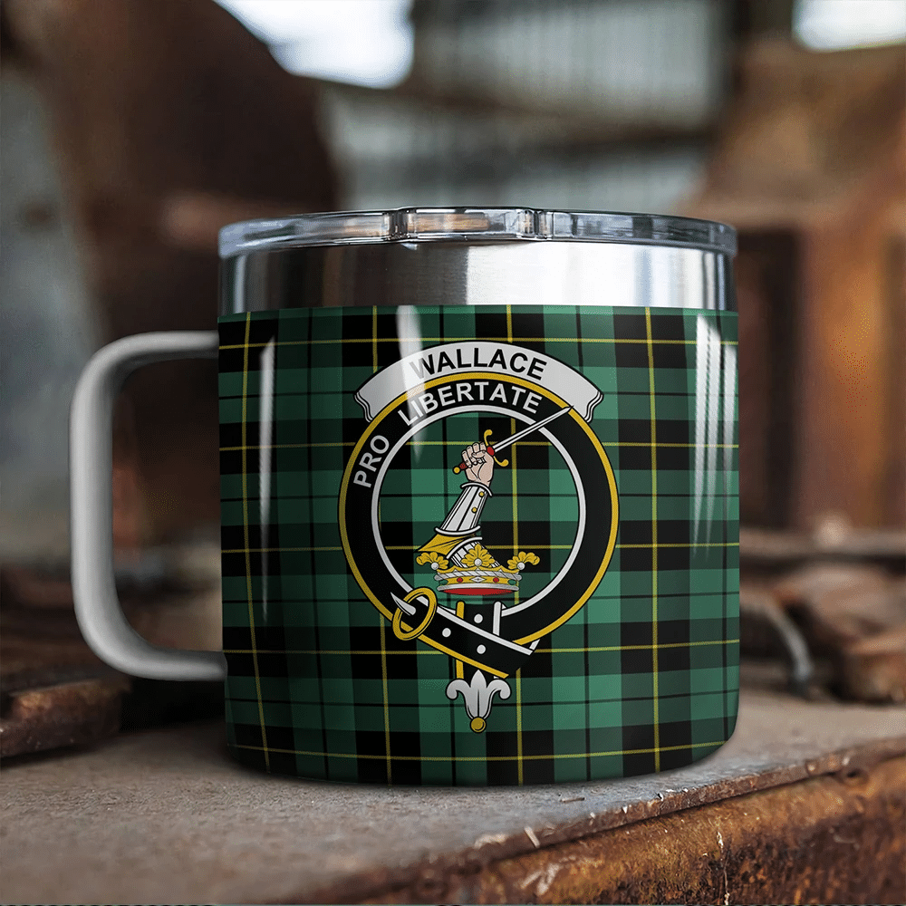 Wallace Hunting Ancient Tartan Classic Crest Camp Mug