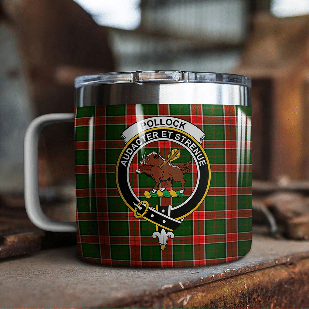 Pollock Modern Tartan Classic Crest Camp Mug