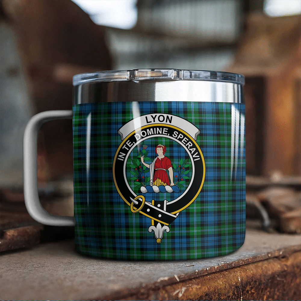 Lyon Clan Tartan Classic Crest Camp Mug