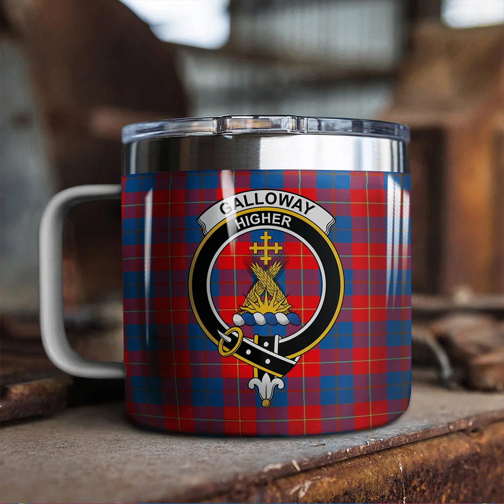 Galloway Red Tartan Classic Crest Camp Mug