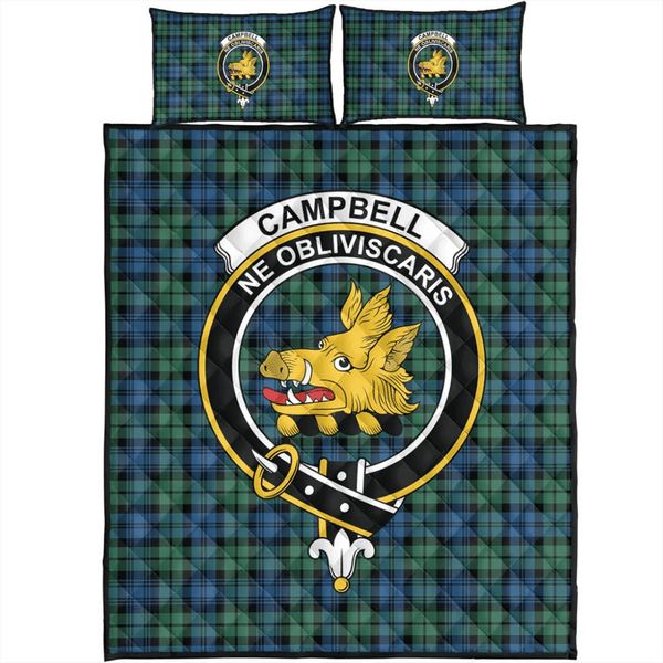 Campbell Ancient 02 Tartan Classic Crest Quilt Bed Set