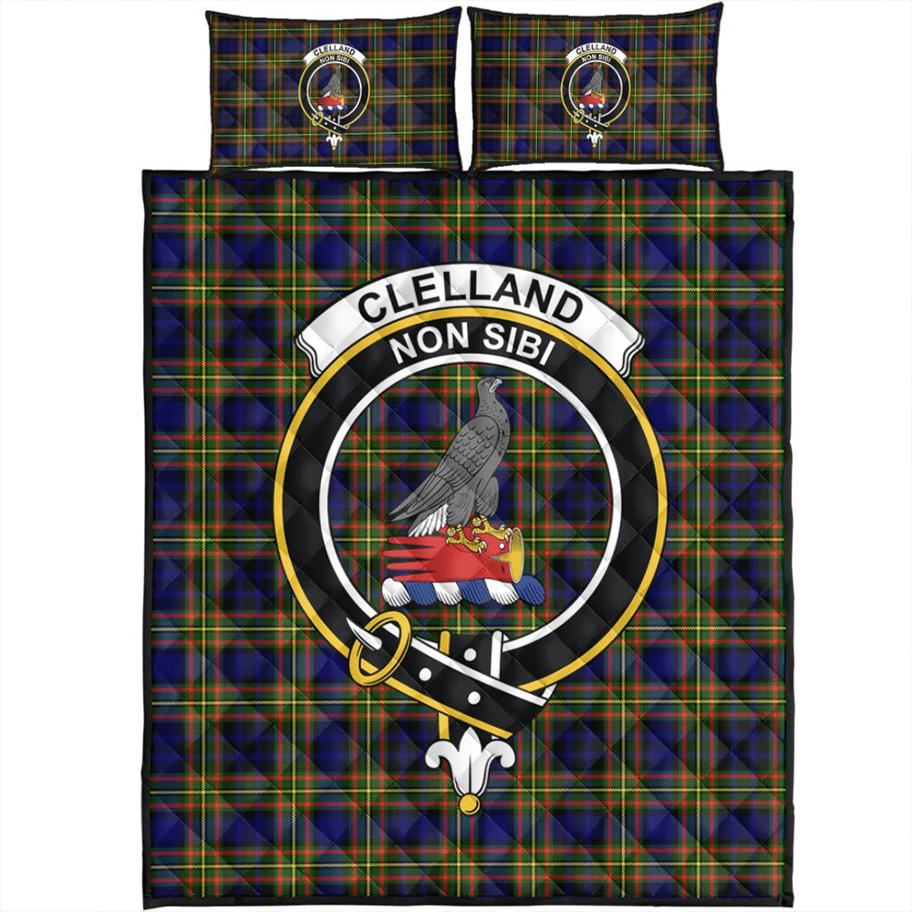 Clelland Modern Tartan Classic Crest Quilt Bed Set