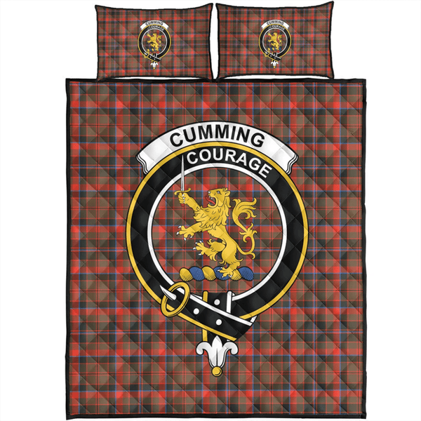 Cumming Hunting Weathered Tartan Classic Crest Quilt Bed Set