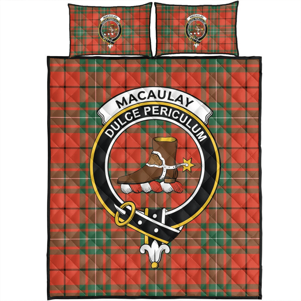 MacAulay Ancient Tartan Classic Crest Quilt Bed Set