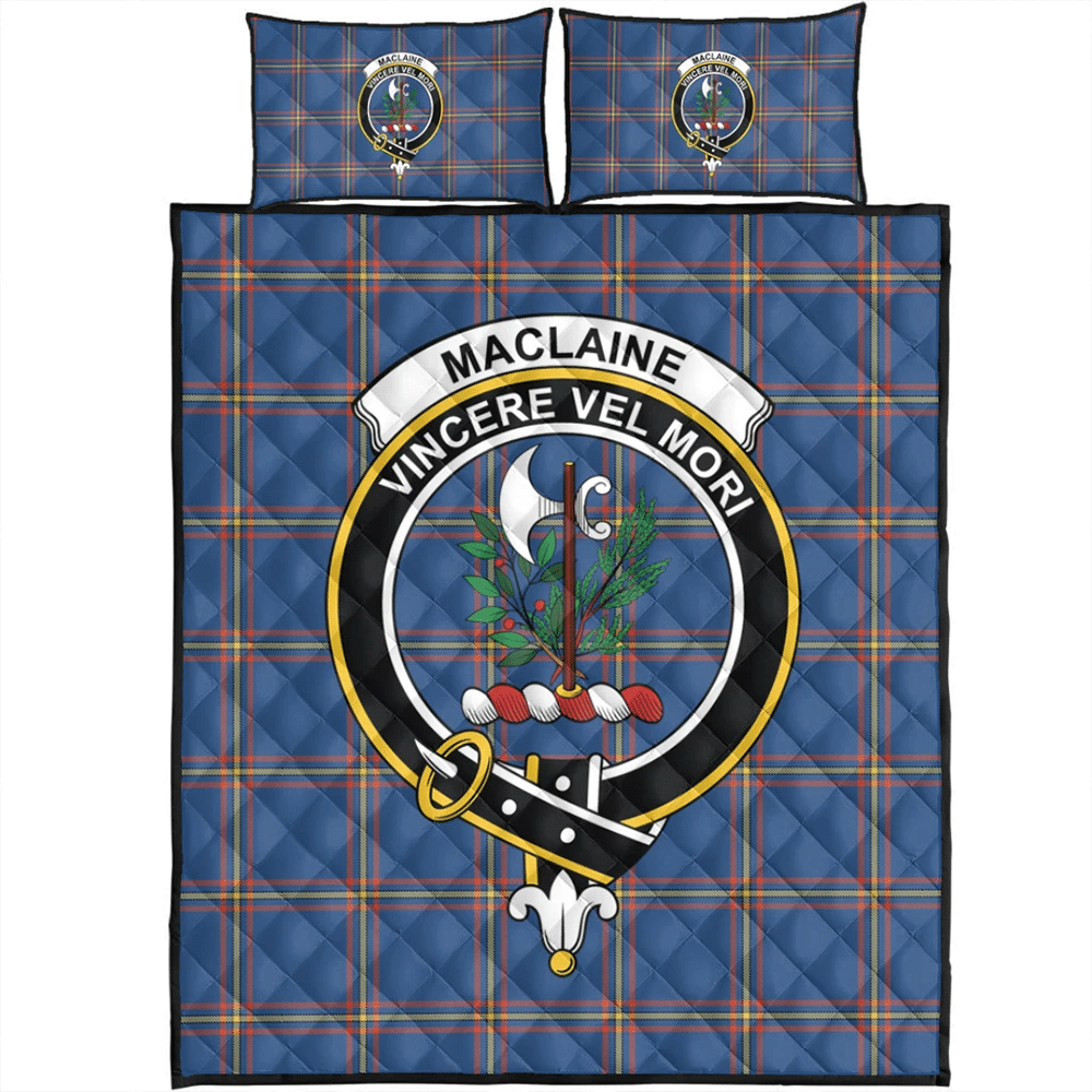 MacLaine of Loch Buie Tartan Classic Crest Quilt Bed Set