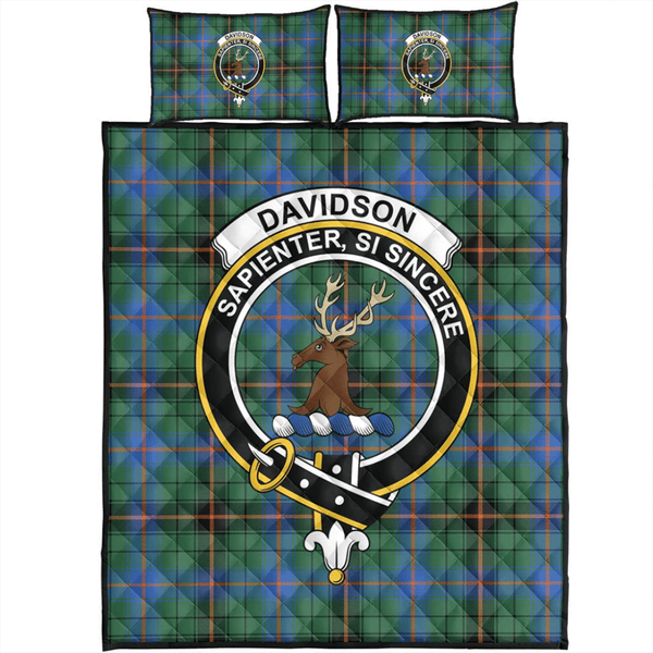 Davidson Ancient Tartan Classic Crest Quilt Bed Set