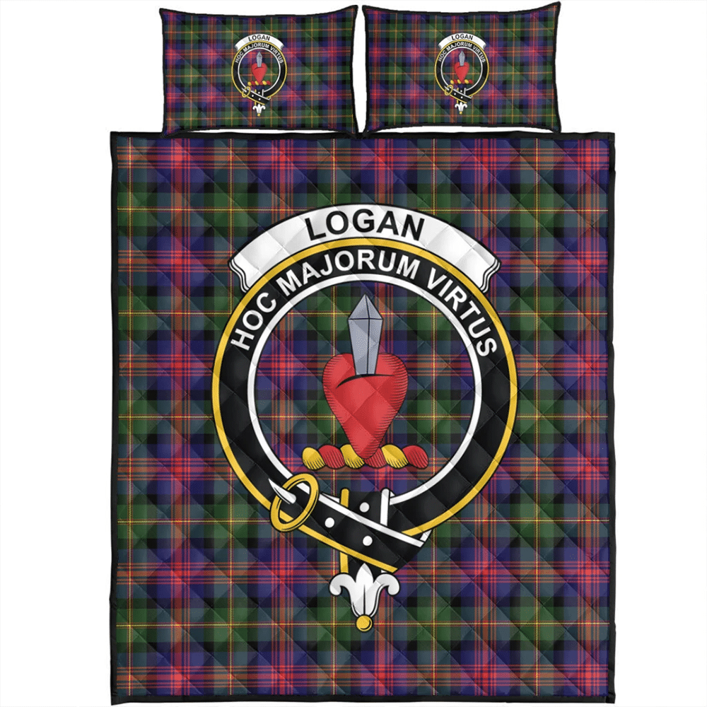 Logan Modern Tartan Classic Crest Quilt Bed Set