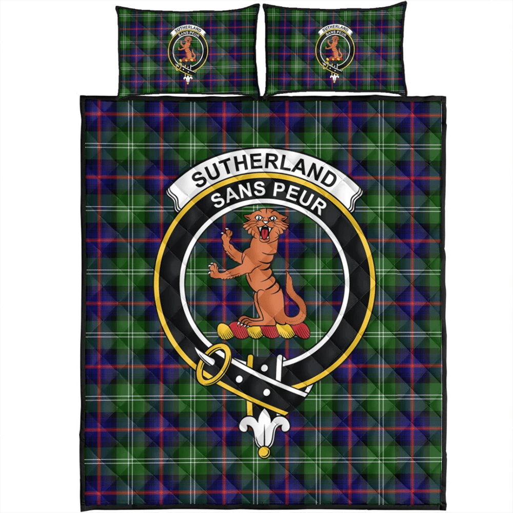 Sutherland Modern Tartan Classic Crest Quilt Bed Set