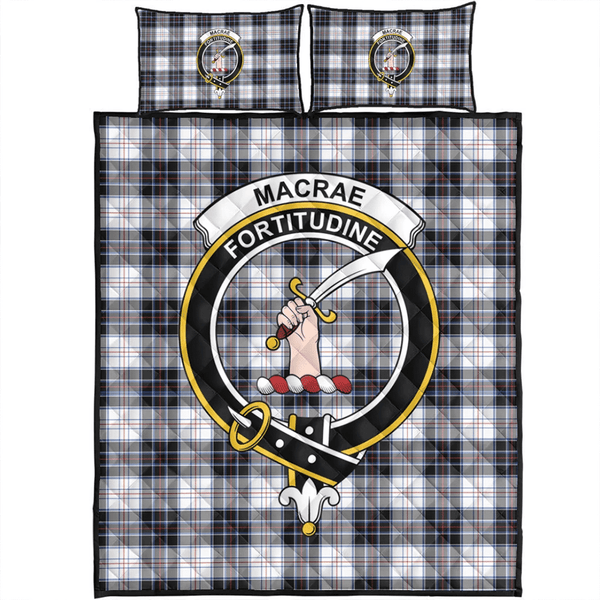 MacRae Dress Modern Tartan Classic Crest Quilt Bed Set