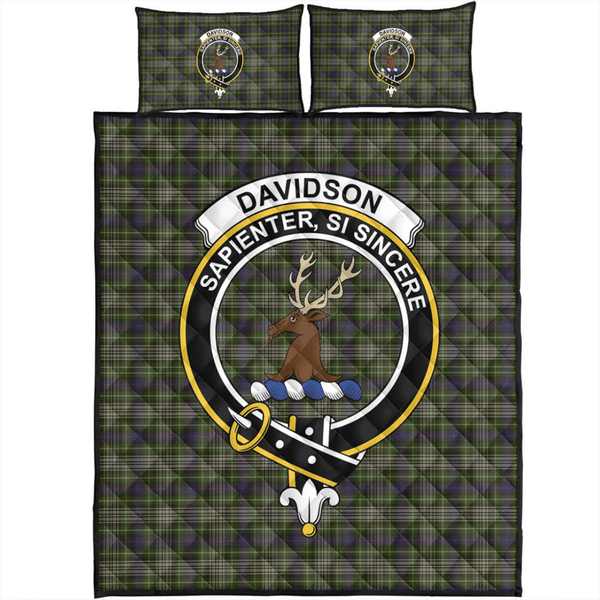 Davidson Tulloch Dress Tartan Classic Crest Quilt Bed Set