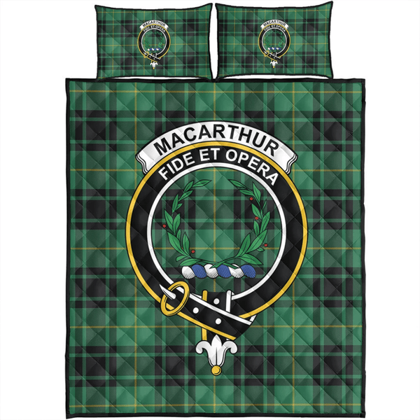 MacArthur Ancient Tartan Classic Crest Quilt Bed Set