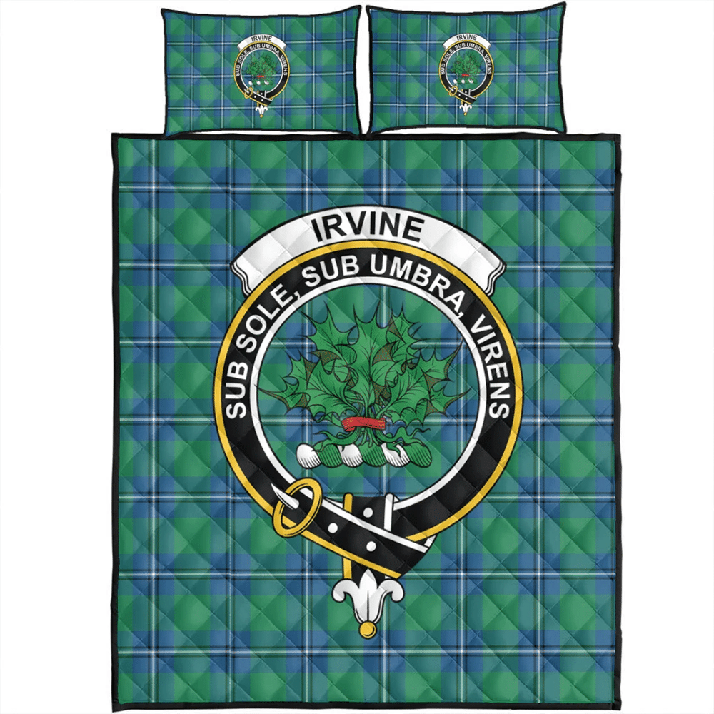 Irvine Ancient Tartan Classic Crest Quilt Bed Set