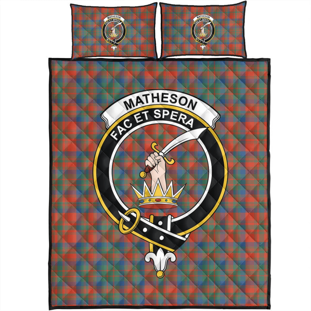 Matheson Ancient Tartan Classic Crest Quilt Bed Set