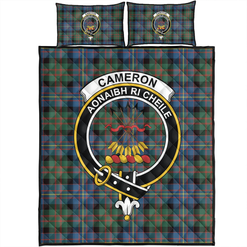 Cameron of Erracht Ancient Tartan Classic Crest Quilt Bed Set