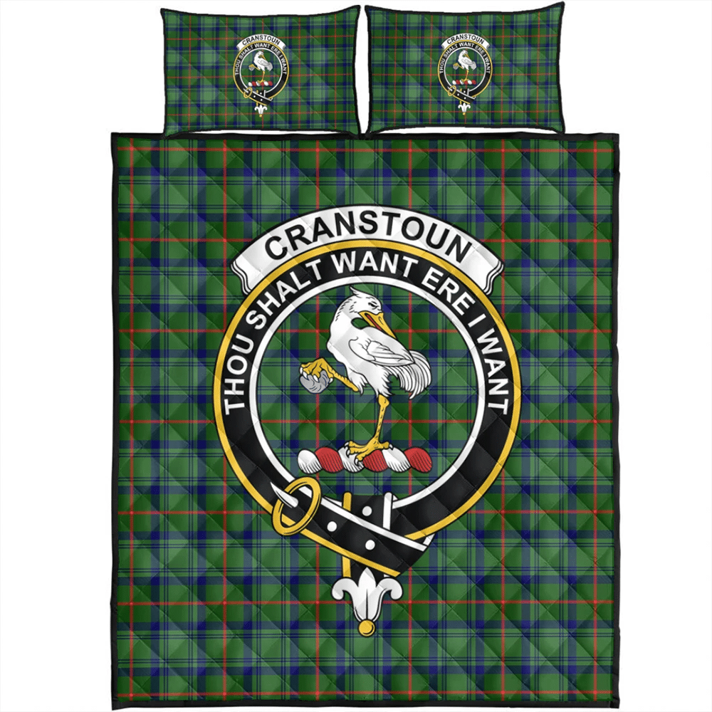 Cranstoun Tartan Classic Crest Quilt Bed Set