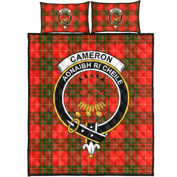 Cameron Modern Tartan Classic Crest Quilt Bed Set