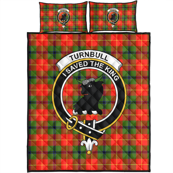 Turnbull Dress Tartan Classic Crest Quilt Bed Set