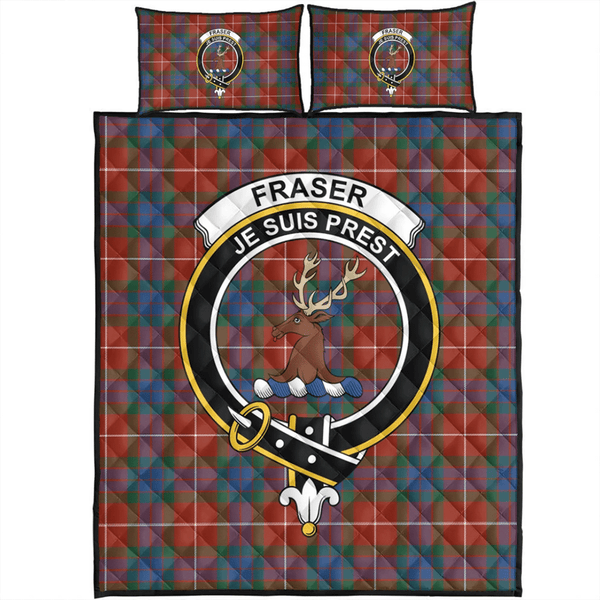 Fraser Ancient Tartan Classic Crest Quilt Bed Set