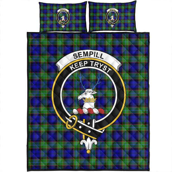 Sempill Modern Tartan Classic Crest Quilt Bed Set