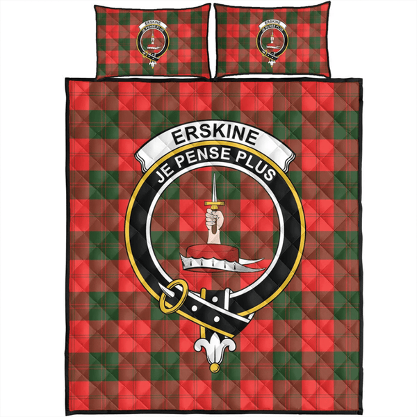 Erskine Modern Tartan Classic Crest Quilt Bed Set