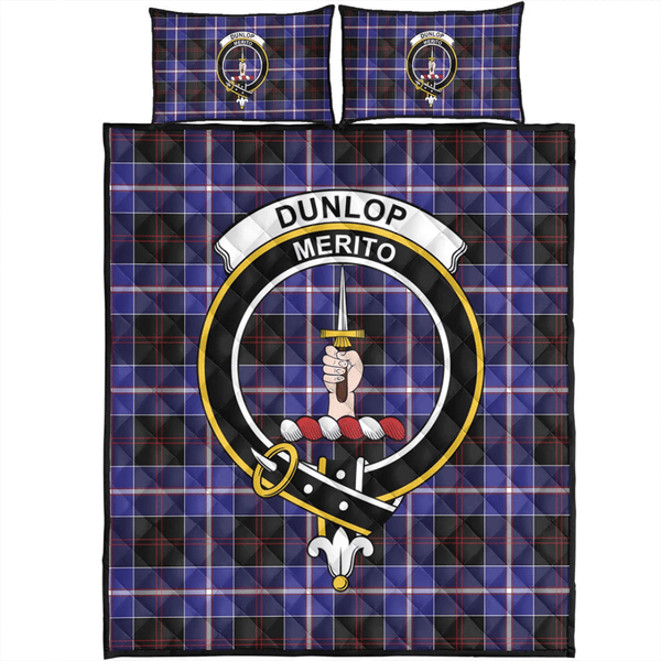 Dunlop Modern Tartan Classic Crest Quilt Bed Set