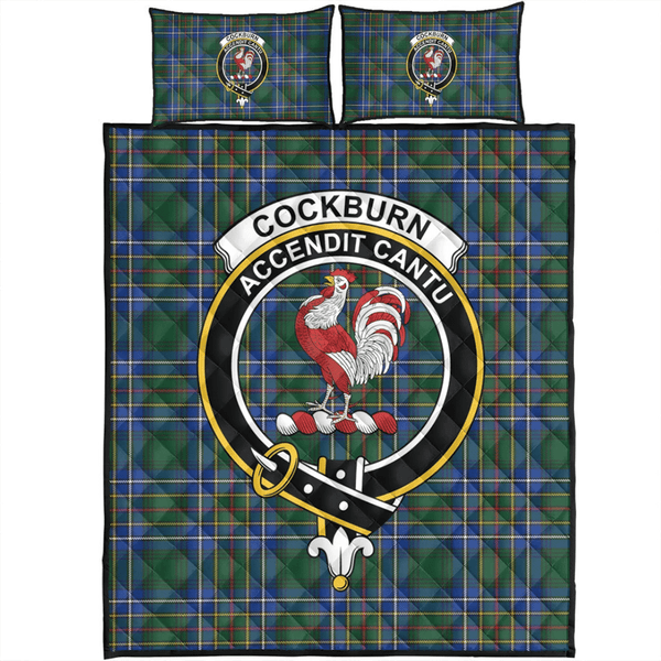 Cockburn Ancient Tartan Classic Crest Quilt Bed Set