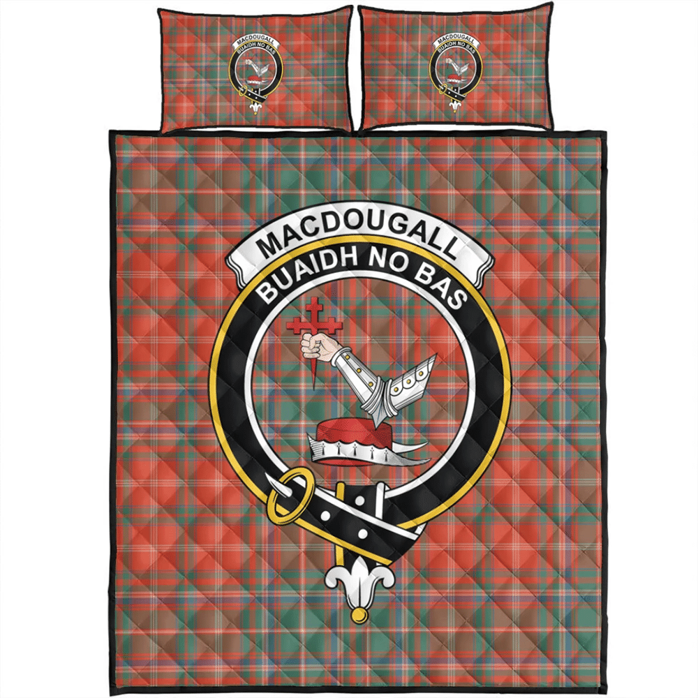 MacDougall Ancient Tartan Classic Crest Quilt Bed Set