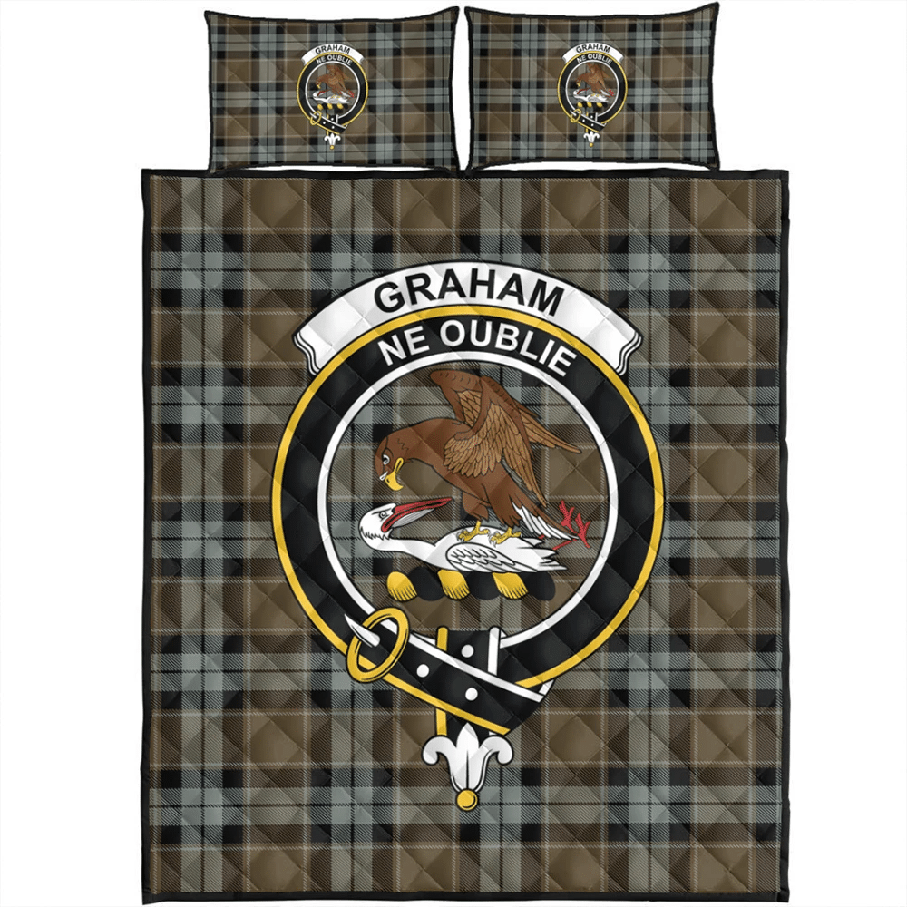 Graham of Menteith Weathered Tartan Classic Crest Quilt Bed Set